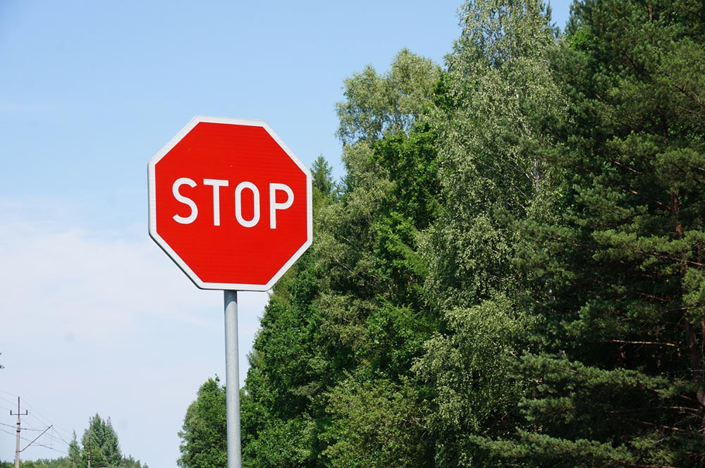 stop road sign